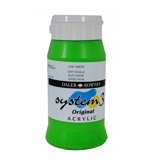 Daler Rowney System3 500 ml Akrilik Boya 355 Leaf Green